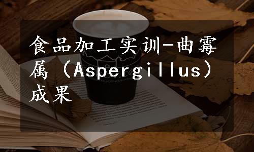 食品加工实训-曲霉属（Aspergillus）成果