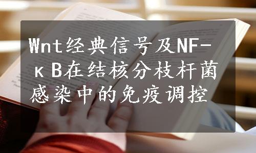 Wnt经典信号及NF-κB在结核分枝杆菌感染中的免疫调控