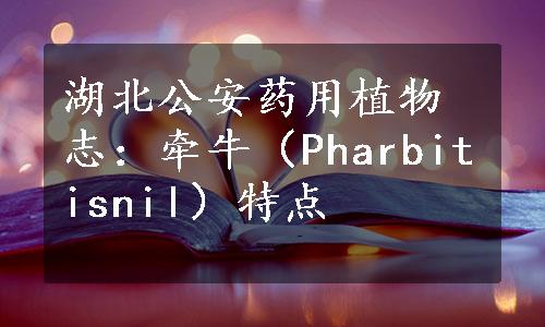 湖北公安药用植物志：牵牛（Pharbitisnil）特点