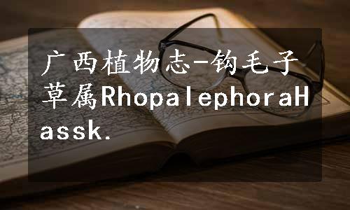 广西植物志-钩毛子草属RhopaIephoraHassk.