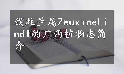 线柱兰属ZeuxineLindI的广西植物志简介