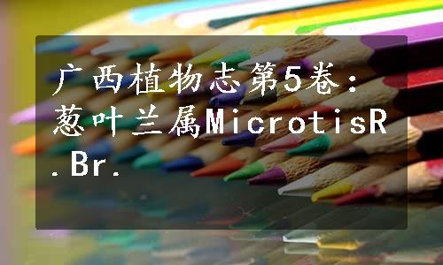 广西植物志第5卷：葱叶兰属MicrotisR.Br.