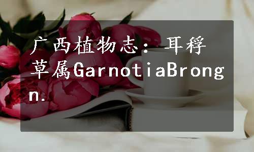 广西植物志：耳稃草属GarnotiaBrongn.