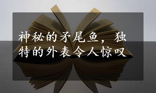 神秘的矛尾鱼，独特的外表令人惊叹