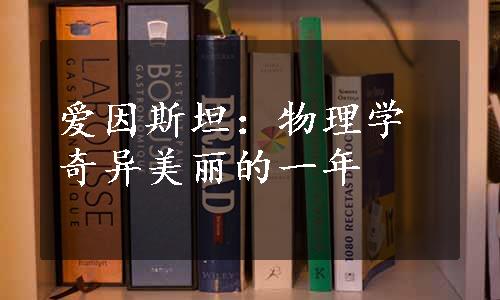 爱因斯坦：物理学奇异美丽的一年