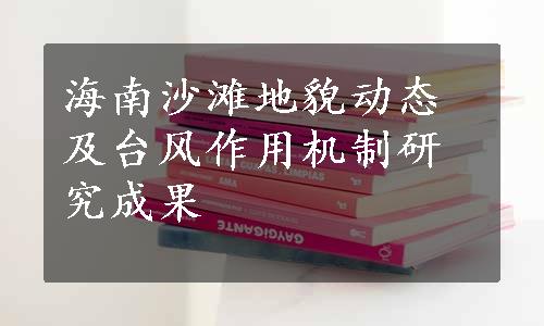 海南沙滩地貌动态及台风作用机制研究成果