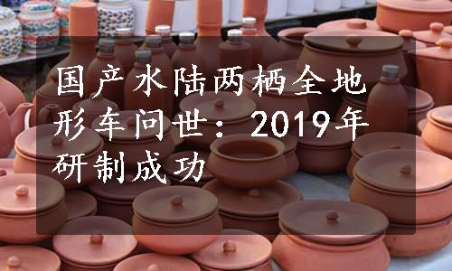 国产水陆两栖全地形车问世：2019年研制成功