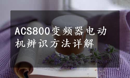 ACS800变频器电动机辨识方法详解