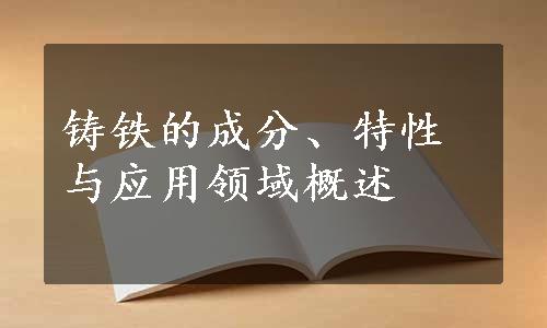 铸铁的成分、特性与应用领域概述