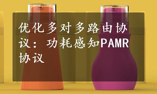 优化多对多路由协议：功耗感知PAMR协议