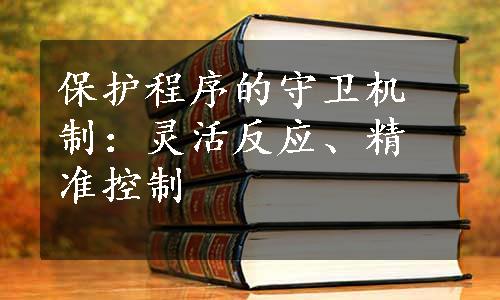 保护程序的守卫机制：灵活反应、精准控制