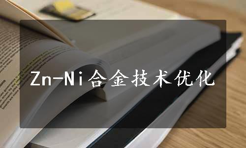 Zn-Ni合金技术优化