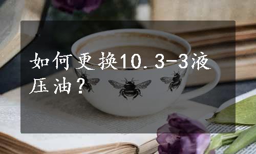 如何更换10.3-3液压油？