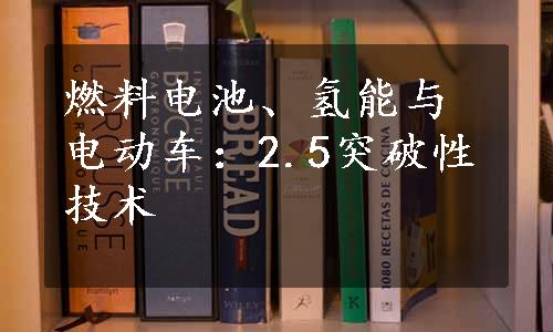 燃料电池、氢能与电动车：2.5突破性技术