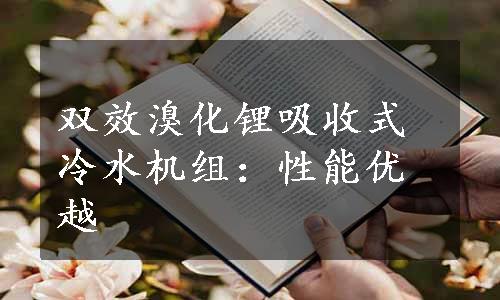 双效溴化锂吸收式冷水机组：性能优越