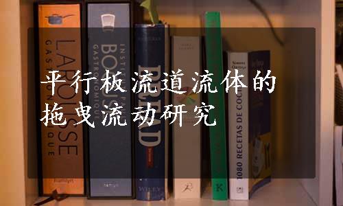 平行板流道流体的拖曳流动研究