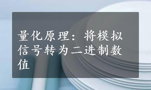 量化原理：将模拟信号转为二进制数值