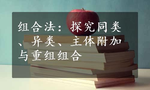 组合法：探究同类、异类、主体附加与重组组合