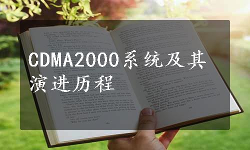 CDMA2000系统及其演进历程