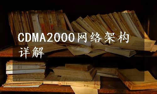 CDMA2000网络架构详解