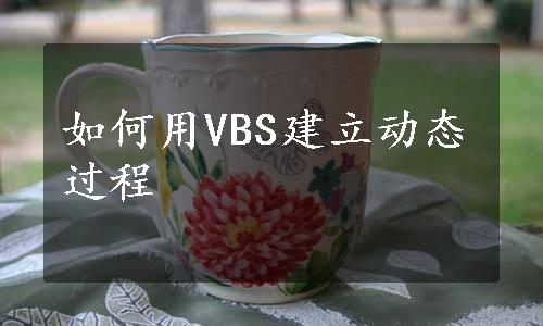 如何用VBS建立动态过程