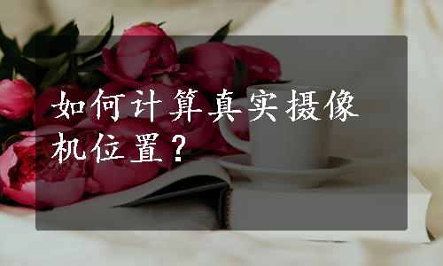 如何计算真实摄像机位置？