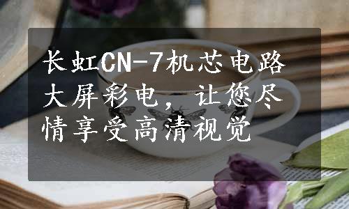 长虹CN-7机芯电路大屏彩电，让您尽情享受高清视觉