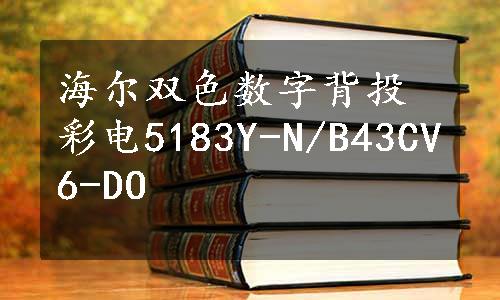 海尔双色数字背投彩电5183Y-N/B43CV6-DO