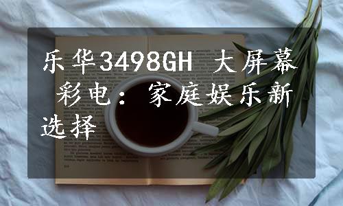 乐华3498GH 大屏幕 彩电：家庭娱乐新选择