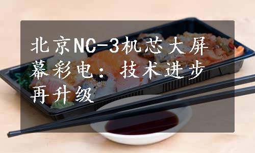 北京NC-3机芯大屏幕彩电：技术进步再升级