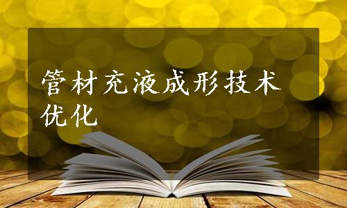 管材充液成形技术优化