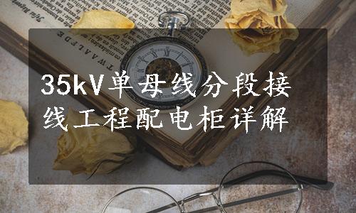 35kV单母线分段接线工程配电柜详解