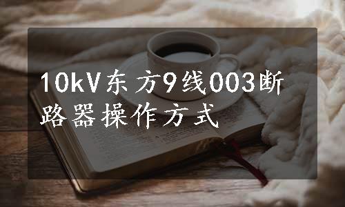 10kV东方9线003断路器操作方式