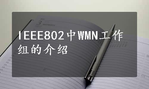 IEEE802中WMN工作组的介绍