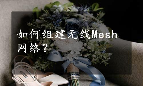 如何组建无线Mesh网络？