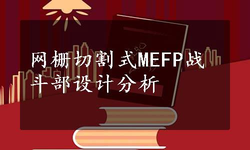 网栅切割式MEFP战斗部设计分析