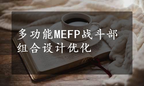 多功能MEFP战斗部组合设计优化