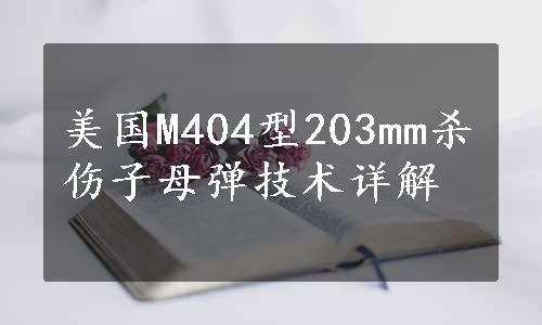 美国M404型203mm杀伤子母弹技术详解