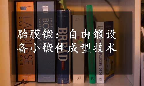 胎膜锻：自由锻设备小锻件成型技术