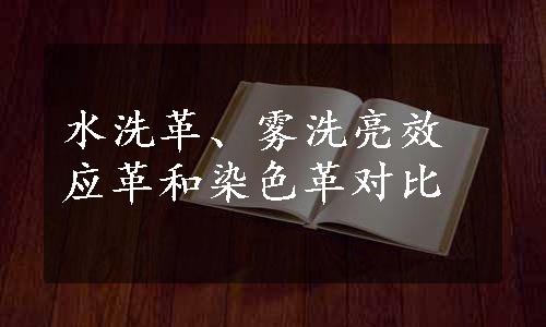 水洗革、雾洗亮效应革和染色革对比