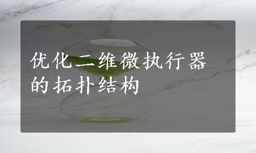 优化二维微执行器的拓扑结构