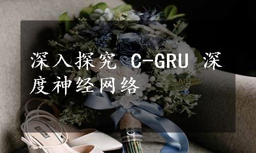 深入探究 C-GRU 深度神经网络