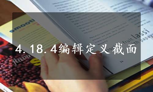 4.18.4编辑定义截面