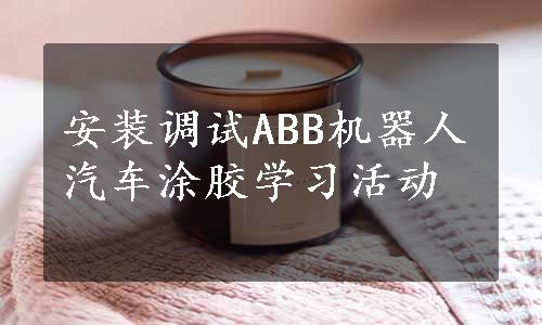 安装调试ABB机器人汽车涂胶学习活动