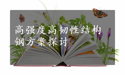 高强度高韧性结构钢方案探讨