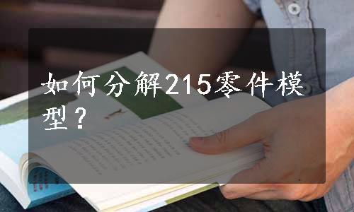 如何分解215零件模型？