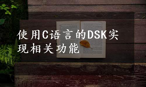 使用C语言的DSK实现相关功能