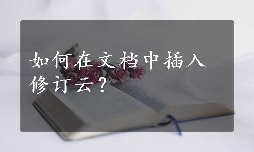 如何在文档中插入修订云？