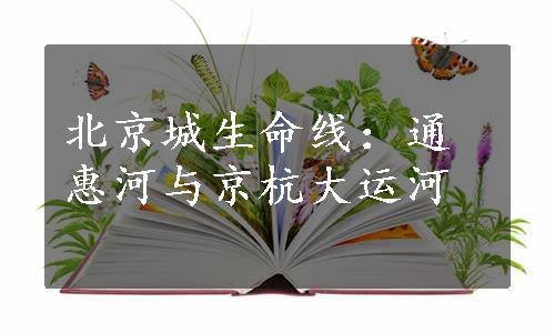 北京城生命线：通惠河与京杭大运河