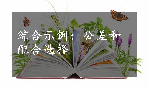 综合示例：公差和配合选择